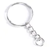 10/20/40/60Pcs Stainless Key Chains Alloy Circle DIY Keyrings Jewelry Keychain 25mm Making Jewelry Accessories G1019