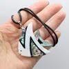 Pendant Necklaces Natural Shell Cute Fish Necklace Fashion Jewelry Mother Of Pearl Leather Rope For Women Men Gift3177