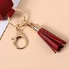 Hand Sanitizer -flaska med TASSEL KEYCHAIN ​​30ML PORTABLE TOME Återanvändbar flaska PU -läder Key Chains Holder Carriers5454206