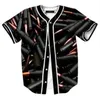 Camicie da strada a maniche corte a righe da uomo in maglia da baseball Camicia sportiva bianca nera YAX700
