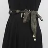 Cinturones EAM Pu cuero empalmado cadena larga cinturón ancho personalidad mujer moda marea Allmatch primavera otoño 2021 1DD98964271142