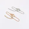 Gold Silver Color handcuffs Punk Bracelets For Women Silver Bracelets Chain Bangles Fashion Jewelry Summer Style Gift