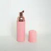 30ps 60ml Pink Plastic Foam Pump Refillable Empty Cosmetic Bottle Lashes Cleanser Soap Dispenser Shampoo Bottle With Golden