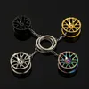 Keychains & Lanyards 10PiecesLot New Hot Creative High Quality Wheel Hub Rim Model Mans Keychain Car Key Chain Cool Gift S1H7