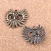 44pcs Antique Silver Plated Bronze Plated big eye owl head Charms Pendant DIY Necklace Bracelet Bangle Findings 3026mm2328903