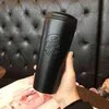 Drinkware Lid 16 OZ classic Starbucks designs Thermos vacuum Portable water Stainless steel cup of traveling Cherry blossom car Coffee H1102