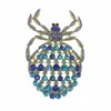 Pins, broscher Classic Deluxe Rhinestone Crystal Big Spider Brosch Pins Stora Animal Pendant