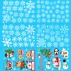 Decorazione natalizia Babbo Natale Sticker Adesivo Rimovibile Snowflake Snowflake Stickers Home Decor Merry Christmas Party Supplies Y201020