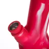 Pipe à main en silicone pour fumer 9,4 pouces avec tige vers le bas et hauteur de bol en fer Portable Dab Oil Rig