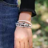 Accessori di gioielli di lusso braccialetto punk stile misto, un sacco di gioielli di moda, braccialetti con fascino illimitato in pelle intera, antichi2043847