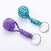 Woven Lanyard Keychain Outdoor Survival Tactical Military Parachute Rope Cord Ball Pendant Keyring Key Chain G1019