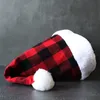 Cadeau de noël bonne année chapeau de noël personnalisé personnalisé accessoires de bricolage festif habiller chapeau tissu à carreaux chapeau de noël