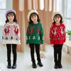 Tricot Pull Pullov Vêtements De Noël Enfant Filles Automne Hiver Vêtements Enfants Garçon Pulls Tricots Rouge Vert Pull Tricoté Y1024
