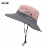 Chapeau de soleil extérieur pour femmes d'été trou de queue de cheval seau Protection solaire casquette alpine respirante Style parent-enfant