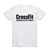 Hommes Femmes Imprimer Crossfit Crâne T-shirt D'été De Mode O Cou À Manches Courtes Camisetas Fitness Blanc Marque T-shirt G1222