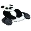Panda Impresso Tapete Adorável Criança Carpete Cowhide Faux Couro Pele NonsLip Antislip Esteira 94x100cm Animal Imprimir Tapete 210301