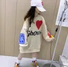 Girls Love Heart Letter Sweethirt Big Kids Kids Printed Round Collar Long Manche Pullover Automne Children Loose Casual Tops Cash Cavy Q183647789