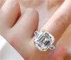 Engagement Promise Ring 925 Sterling Silver Asscher Cut 6CT 5A CZ Luxury Band de luxe Bagues pour femmes bijoux de mariée 6 T28232749