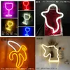 Multi Style Neon Sign Kolorowe Tęczowe LED Lampki Nocne do Pokoju Strona Główna Dekoracje Ślubne Lampa Stołowa zasilana przez usb