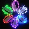 1m 2m 3m 5m knop LED CR2032 Batterij bediende Micro Mini LED String Licht Koper Zilver draad Vine Vine Light String voor bruiloft