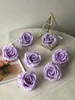 Couronnes de fleurs décoratives 10 pièces lavande artificielle Rose tête de velours faux pour la maison jardin mariage fête d'anniversaire décor