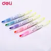 Highlighters Deli Dual Head Highlighter Pen With Invisible Ink School Cute Scribble Sign Marker Office Stationery Supply Fluorescent 40s619