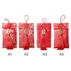 Party Favor Red Purse Embroidery Creativity Silk Year Spring Festival Supplies Wedding Gift Card Envelope