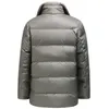 Jaqueta de lã masculina de inverno com gola para baixo e jaquetas quentes para jovens 2195