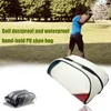 leather golf ball bag
