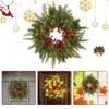Natale Red Berry Wreath Festival Ghirlanda Porta d'ingresso Finestra Camino Ornamenti appesi Home Mall Decorazione 40CM Vendita 211104