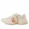 Hoge kwaliteit Dikke zolen Casual schoenen vrouwen platform Reizen lederen veterschoen sneaker 100% koeienhuid mode dame Letters Platte ontwerper Running Trainers mannen gym sneake