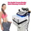 2022 Ny kavitation 40kHz RF Dubbel vakuummassage bantningsmaskin för fettavlägsnande Hud Lyftande Bra resultat 2 års garanti CE