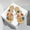 Slippers Plus Size 42 Creative Women Star Decoration Girl Sandals Rhinestone Candy Color Flip Flops Women's Indoor Outdoor Shoes