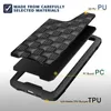 Custodie antiurto militari per impieghi gravosi Custodia robusta per armatura antiscivolo in pelle PU 3D per iPhone 12 11 Pro XR XS Max X 8 Samsung S20 FE S21 Ultra A21S A11