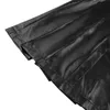 2020 Mens Gladiator Style Utility Kilt Wetlook Pläterad Split Wrap Men's Black Scottish Kjol för Cosplay Costume Party Club Wear X0628