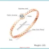 Bracelets Jewelryfashion Luxury Designer Sparkling Diamond Zircon Roman Numerals Rose Gold Titanium Steel Bangle Bracelet For Woman Girls 17