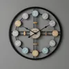 Stor metallklocka Vintage Wall Watch Mute Digital Clocks Room Decor Mekanism Modern Design Hem Dekoration Tillbehör 210310