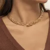 Collana unica unisex con catena in rame con serpente attorcigliato per donne, gioielli con girocollo in clavicola, gioielli bijoux, regali di Capodanno