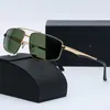 Neue Mode -Sonnenbrille für Männer schwarz braune Linsen Sport Randless Buffalo Horn Brille Frauen Gold Holz mit Box9081558