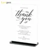 A6 Acrylic Sign Holder Black Base for Small Poster Display on Desk