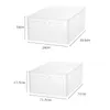 6pcs can combination shoe cabinet High light transmission Transparent storage s box thickened dustproof organizer 210914