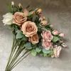 Dekorative Blumen Kränze Lila Künstlicher Zweig Seidenrose Hochzeitsdekoration Diy Blumenarrangement Weihnachten Herbst Für Zuhause