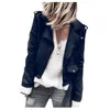 Women's Jackets Spring Autumn Women Faux Jacket Slim Streetwear Khaki Coat Biker Moto With Belt Female Outerwear