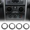 Acessórios abs kit interior do carro volante painel guarnição 14pc fibra de carbono para jeep wrangler jk 2007 2008 2009 2010