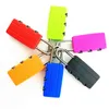 Cadeados com chave de 3 dígitos trava de combinação para academia esportes escola armário de funcionário coberto de plástico colorido