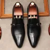 Chaussures Crocodile hommes bout pointu mocassins en cuir véritable noir marron sans lacet hommes chaussures habillées chaussures de créateur chaussure formelle de mariage