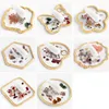New Arrival Fashion Heart Resin Palette for Nails Art Decoration 1Pcs Shell Nail Tips Display