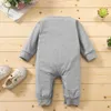 Spring and Autumn Baby Letter Jumpsuit for Boy BodySuits Clothes 210528