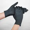 Gant en nitrile noir 100 pièces cuisine protection travail main ménage produits de nettoyage gants jetables accessoires de jardin