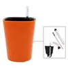 PP Self Watering Planters Blomsterkrukor Inomhus med vattennivåindikatorer 210712